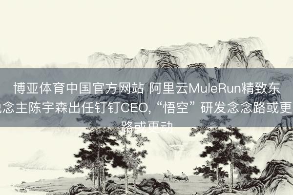 博亚体育中国官方网站 阿里云MuleRun精致东说念主陈宇森出任钉钉CEO, “悟空” 研发念念路或更动