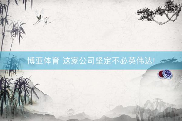 博亚体育 这家公司坚定不必英伟达!