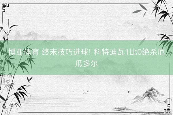 博亚体育 终末技巧进球! 科特迪瓦1比0绝杀厄瓜多尔