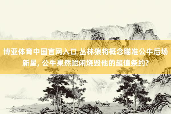 博亚体育中国官网入口 丛林狼将概念瞄准公牛后场新星, 公牛果然赋闲烧毁他的超值条约?
